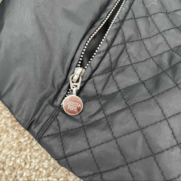 Patrizia Pepe Black Jacket Moto Style Biker Princess. Ideal Condition! Size 42! - Picture 5 of 10